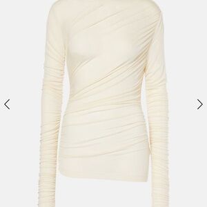 Agolde Tania ruched jersey top